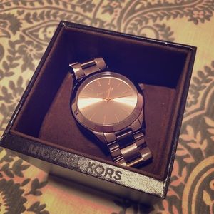 Michael Kors Slim Runway Watch in Brown!